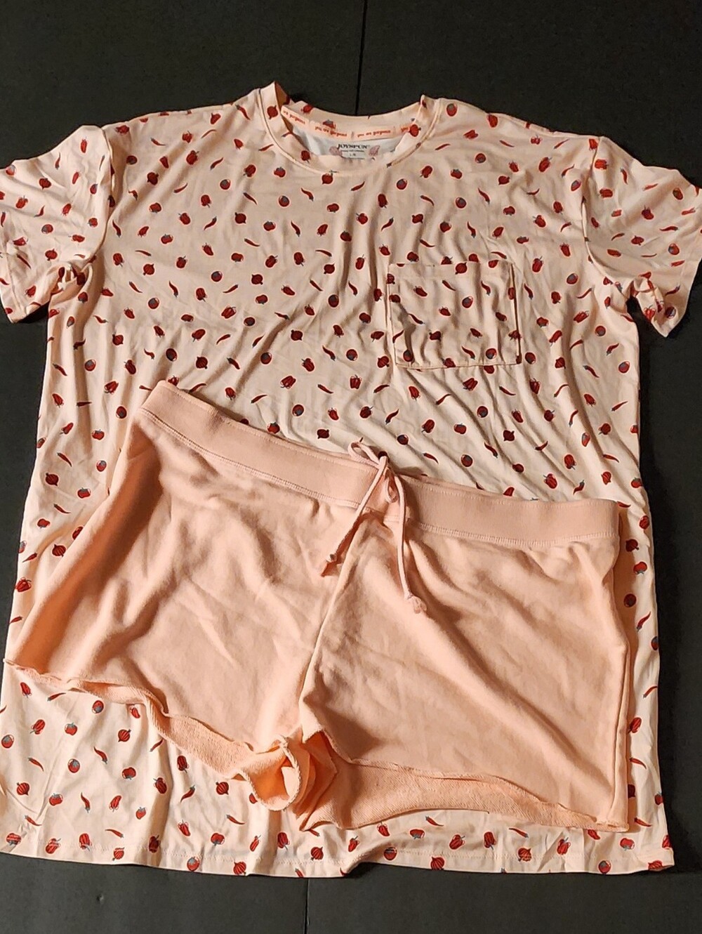NWT Joyspun W-XL(16-18) Lounge, PJ, Short Set, Apricot, Reds, Casual Cotton